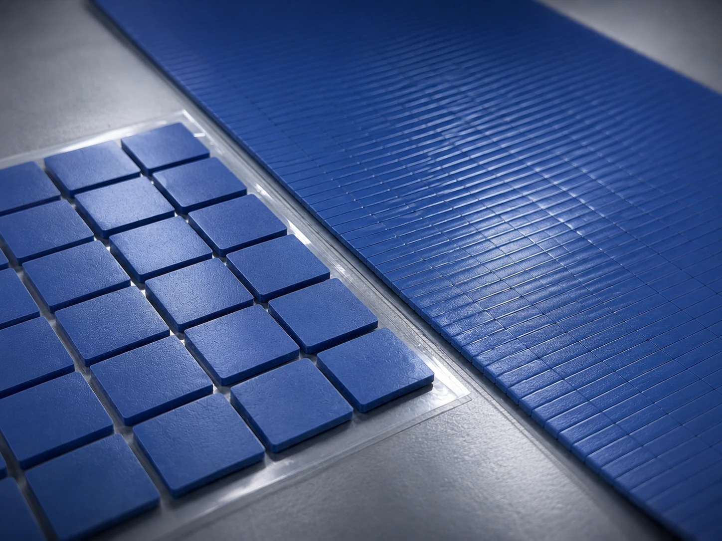 Die-cut thermal interface pad array for OEM electronics