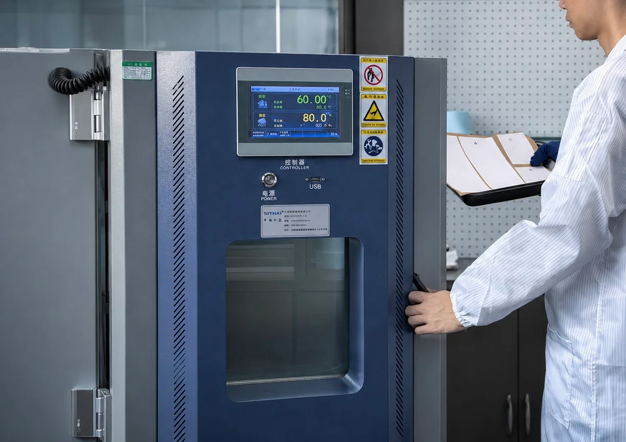 Environmental conditioning equipment used for material and construction review